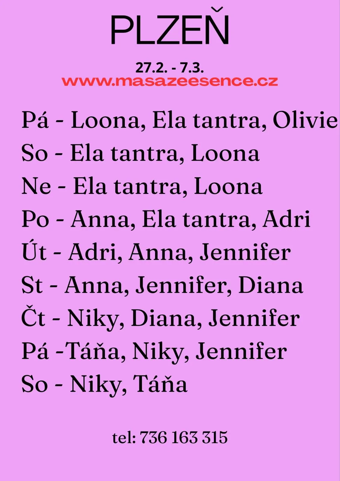 čt -ne Loona  23:00