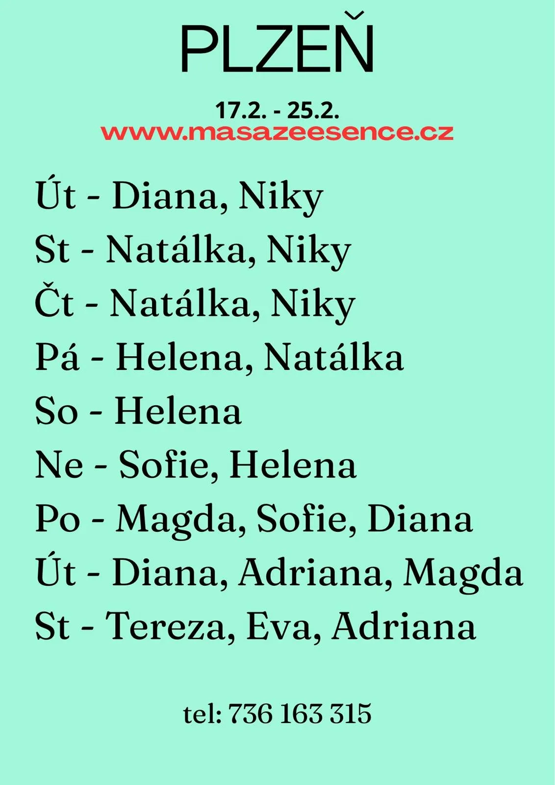 po-út 23.-24.2. Diana